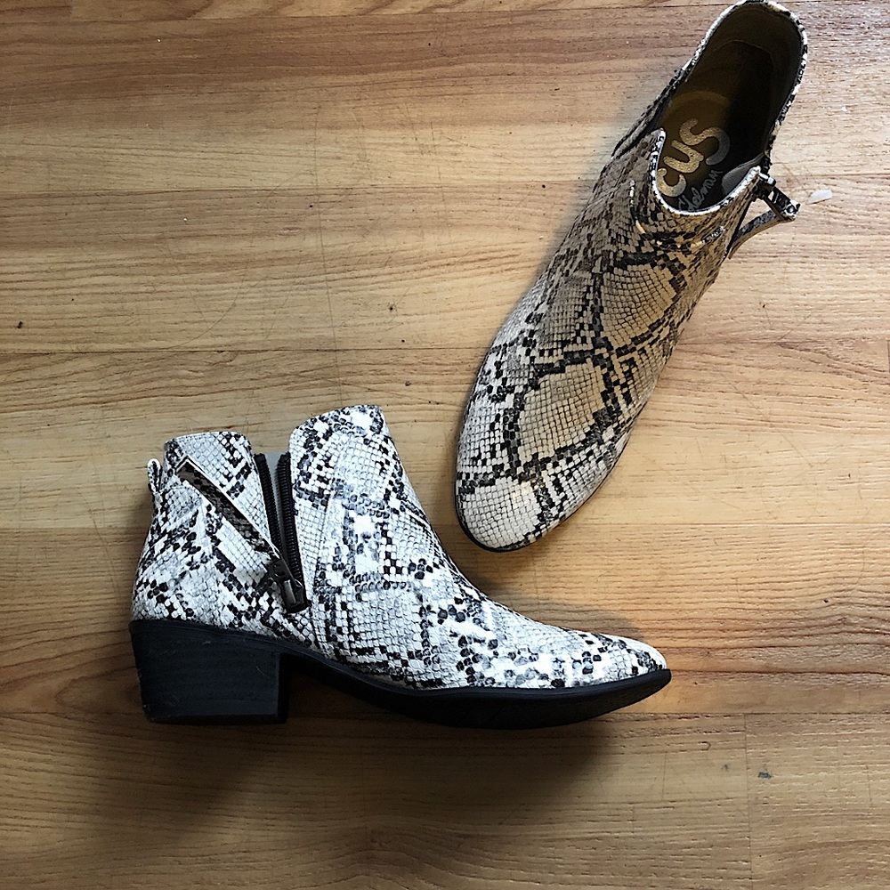 Circus Faux Snake Skin booties - Never Worn